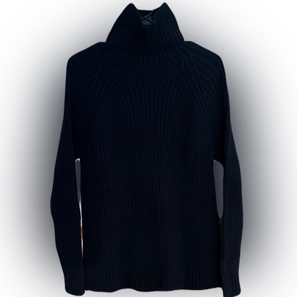 Valerie Stevens Sweaters - Valerie Stevens Sports Black Ribbed Mock Neck Sweater Vintage